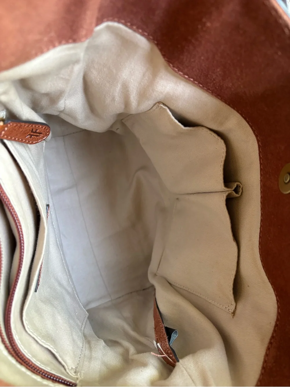 Frye artesian leather side pocket Hobo bag